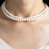 Real Freshwater Pearl Choker Necklace 2 Layered Detachable