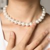 12mm Big Pearl Necklace Choker Bridal Wedding Jewelry