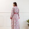 Long Hand Block Print Kimono Robe In Vibrant