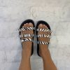 Platform Sandals Zebra Print Summer Shoes Full Grain