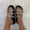 Platform Sandals Zebra Print Summer Shoes Full Grain
